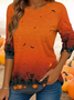Women Cat Long Sleeve Tee T-shirt Crew Neck Casual Spring/Fall Top