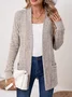 Women Plain Spring/Fall Cover-up Vintage Split Joint Lightweight Cardigan