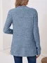Women Plain Spring/Fall Cover-up Vintage Split Joint Lightweight Cardigan