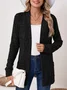 Women Plain Spring/Fall Cover-up Vintage Split Joint Lightweight Cardigan