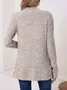 Women Plain Spring/Fall Cover-up Vintage Split Joint Lightweight Cardigan