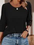Women Geometric Long Sleeve Tee T-shirt V Neck Printing Vintage Spring/Fall Top