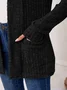 Women Plain Spring/Fall Cover-up Vintage Split Joint Lightweight Cardigan
