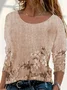 Women Floral Long Sleeve Tee T-shirt Crew Neck Printing Casual Spring/Fall Graphic Tee Top