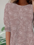 Women Floral Long Sleeve Tee T-shirt Crew Neck Printing Casual Spring/Fall Graphic Tee Top
