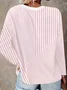 Women Striped Long Sleeve Tee T-shirt V Neck Printing Casual Spring/Fall Graphic Tee Top