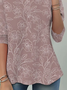 Women Floral Long Sleeve Tee T-shirt Crew Neck Printing Casual Spring/Fall Graphic Tee Top