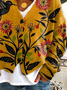Women Floral Casual Spring/Fall Printing Cardigan
