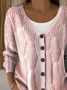 Women Abstract Casual Spring/Fall Printing Cardigan