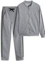Women Geometric Split Joint Two-Piece Set Daily Long Sleeve Casual Spring/Fall Top With Pants Matching Set