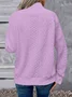 Women Geometric Turtleneck Jacquard Vintage Spring/Fall Long Sleeve Sweatshirt
