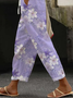 Women Floral Long Pants Casual Spring/Fall Trousers