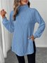 Women Plain Long Sleeve Tee T-shirt Crew Neck Casual Spring/Fall Top