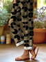 Women Geometric Long Pants Casual Spring/Fall Trousers
