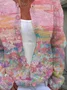 Women Abstract Casual Spring/Fall Printing Cardigan