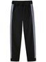 Women Geometric Split Joint Two-Piece Set Daily Long Sleeve Casual Spring/Fall Top With Pants Matching Set