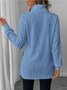 Women Plain Long Sleeve Tee T-shirt Crew Neck Casual Spring/Fall Top