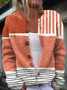 Women Abstract Casual Spring/Fall Printing Cardigan