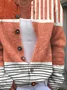 Women Abstract Casual Spring/Fall Printing Cardigan