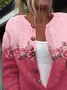 Women Floral Casual Spring/Fall Printing Cardigan