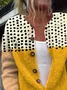 Women Abstract Casual Spring/Fall Printing Cardigan