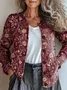 Women's Vintage Spring/Fall Ethnic Knitted Floral Cardigan