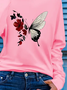 Women Floral Long Sleeve Tee T-shirt Crew Neck Printing Casual Spring/Fall Graphic Tee Top