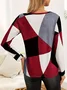 Women Abstract Long Sleeve Tee T-shirt Crew Neck Printing Casual Spring/Fall Graphic Tee Top