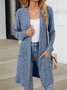 Women Plain Spring/Fall Cover-up Vintage Split Joint Lightweight Cardigan