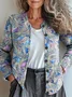 Women Floral Vintage Spring/Fall Printing Cardigan
