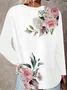 Women Floral Long Sleeve Tee T-shirt Crew Neck Printing Casual Spring/Fall Graphic Tee Top