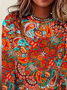 Women Floral Long Sleeve Tee T-shirt Crew Neck Printing Casual Spring/Fall Graphic Tee Top