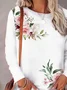 Women Floral Long Sleeve Tee T-shirt Crew Neck Printing Casual Spring/Fall Graphic Tee Top