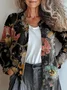 Women Floral Vintage Spring/Fall Printing Cardigan