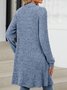 Women Plain Spring/Fall Cover-up Vintage Split Joint Lightweight Cardigan