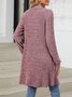 Women Plain Spring/Fall Cover-up Vintage Split Joint Lightweight Cardigan
