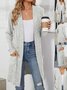Women Plain Spring/Fall Cover-up Vintage Split Joint Lightweight Cardigan