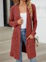 Women Plain Spring/Fall Cover-up Vintage Split Joint Lightweight Cardigan