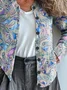 Women Floral Vintage Spring/Fall Printing Cardigan
