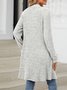 Women Plain Spring/Fall Cover-up Vintage Split Joint Lightweight Cardigan