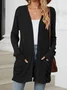 Women Plain Spring/Fall Cover-up Vintage Gathered Lightweight Cardigan