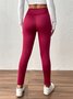 Women Plain Casual Winter Long Leggings