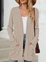Women Plain Spring/Fall Cover-up Vintage Gathered Lightweight Cardigan