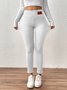 Women Plain Casual Winter Long Leggings
