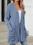Women Plain Spring/Fall Cover-up Vintage Gathered Lightweight Cardigan