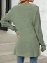 Women Plain Spring/Fall Cover-up Vintage Gathered Lightweight Cardigan