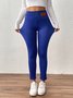 Women Plain Casual Winter Long Leggings