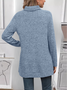 Women Plain Long Sleeve Tee T-shirt Turtleneck Split Joint Vintage Spring/Fall Top