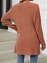 Women Plain Spring/Fall Cover-up Vintage Gathered Lightweight Cardigan