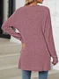 Women Plain Spring/Fall Cover-up Vintage Gathered Lightweight Cardigan